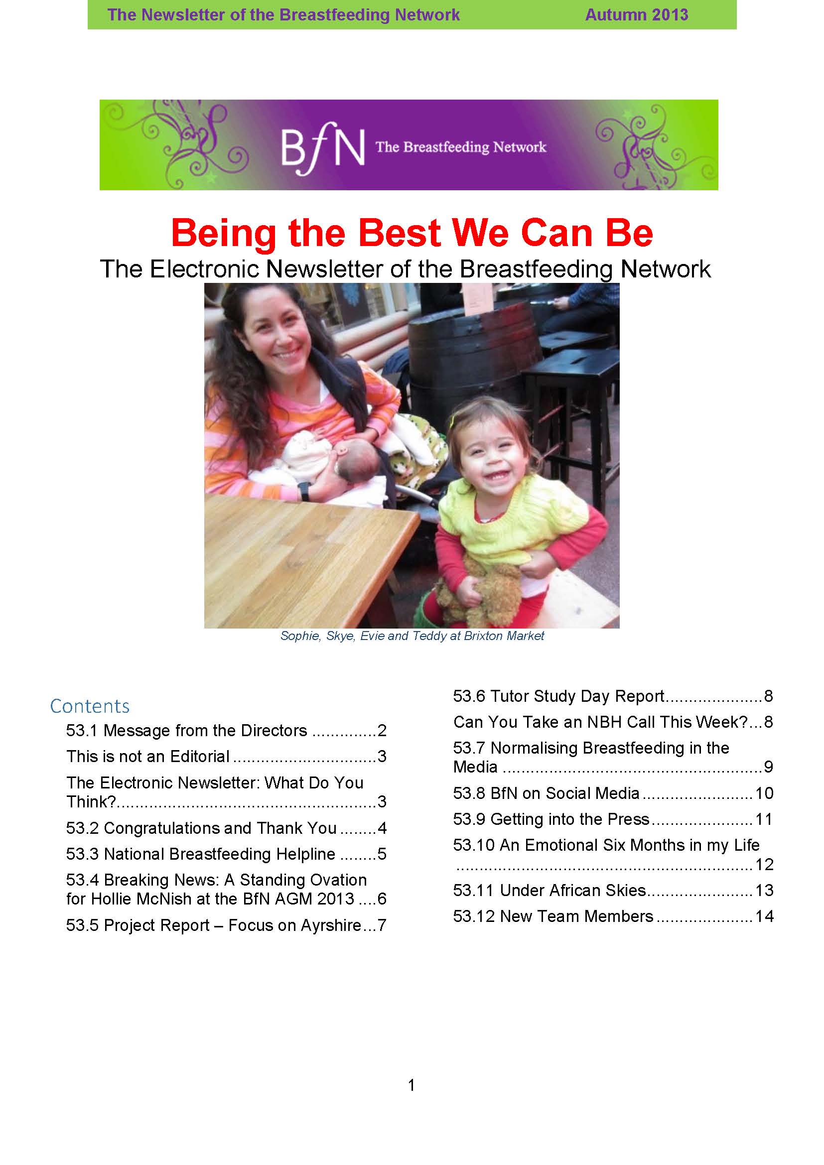 BfN Newsletter 53 Autumn 2013